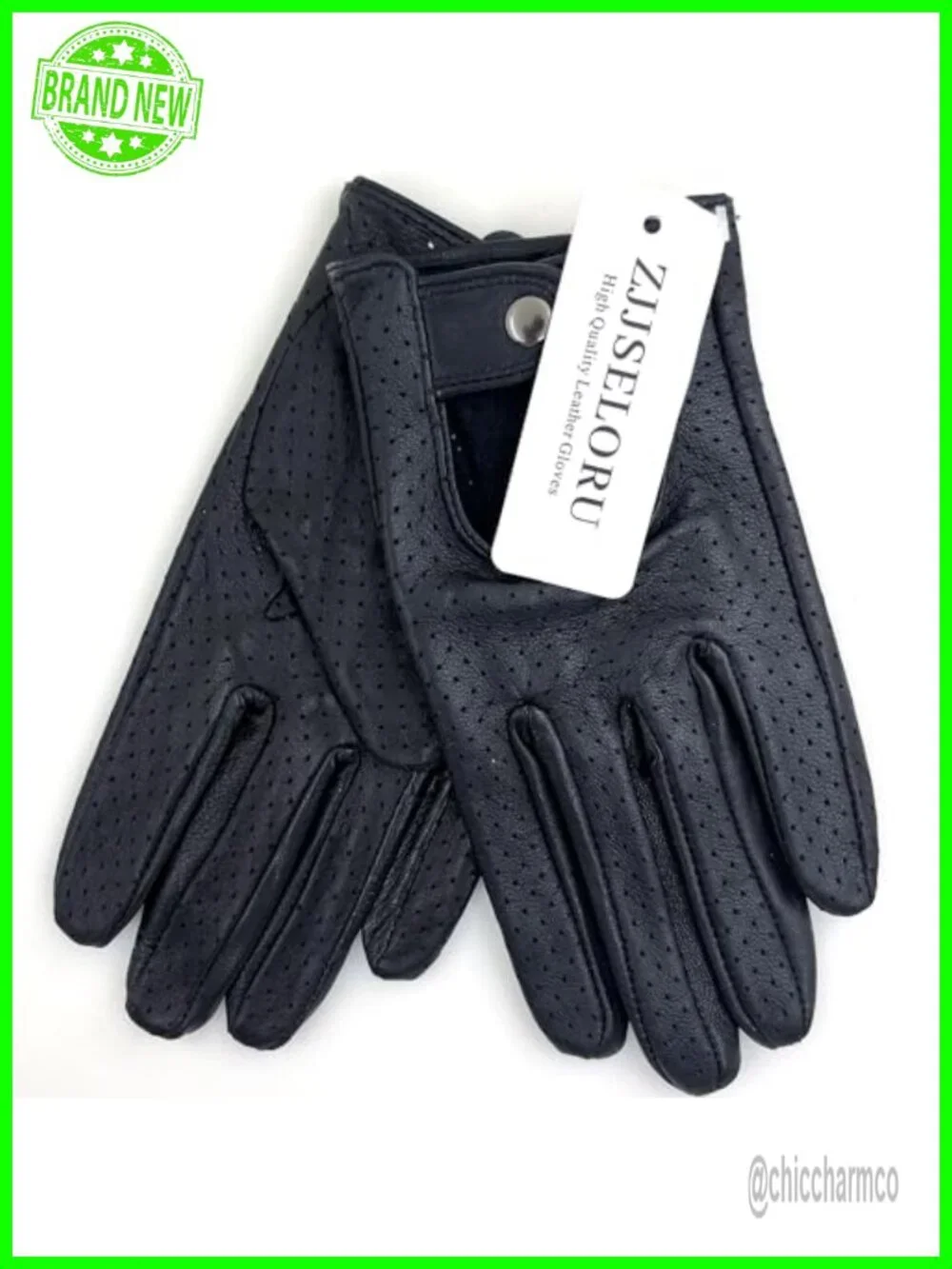 Elegant Genuine Lambskin Leather Touchscreen Driving Gloves